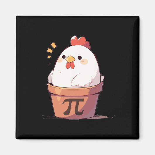Chicken Pot Pi Day Mannen Vrouwen Kinder Wiskunde  Magneet (Voorkant)