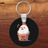 Chicken Pot Pi Day Mannen Vrouwen Kinder Wiskunde Sleutelhanger (Voorkant)
