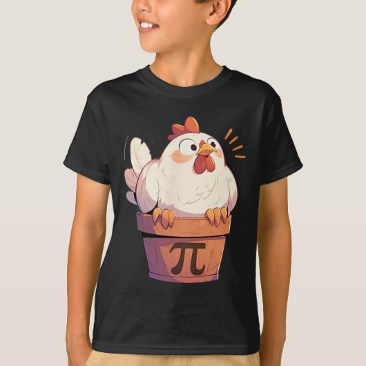 Chicken Pot Pi Day Mannen Vrouwen Kinder Wiskunde  T-shirt (Voorkant)