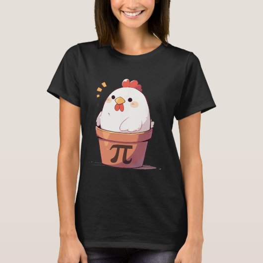 Chicken Pot Pi Day Mannen Vrouwen Kinder Wiskunde T-shirt (Voorkant)