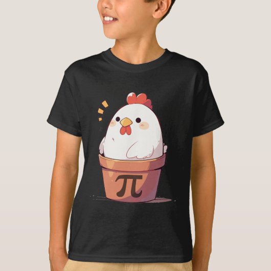 Chicken Pot Pi Day Mannen Vrouwen Kinder Wiskunde  T-shirt (Voorkant)