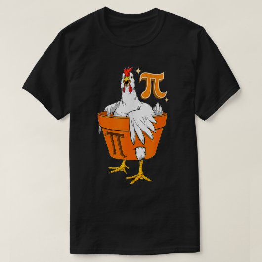Chicken Pot PI Day PI Day Wiskunde Lover Funny Gif T-shirt (Design voorkant)