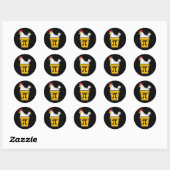 Chicken Pot Pi Day Ronde Sticker (Vel)