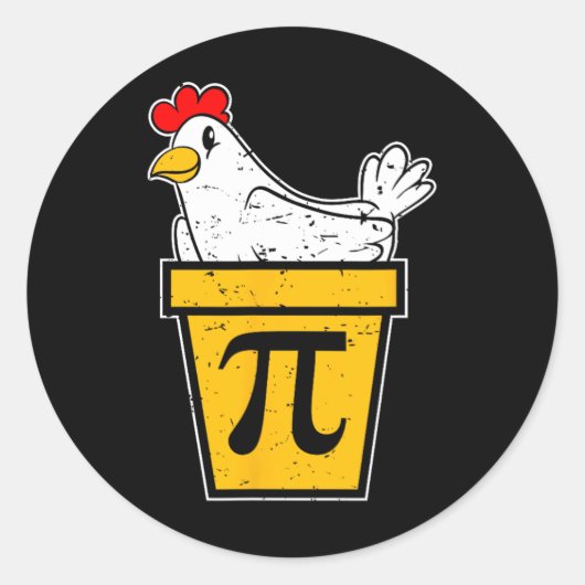 Chicken Pot Pi Day Ronde Sticker (Voorkant)