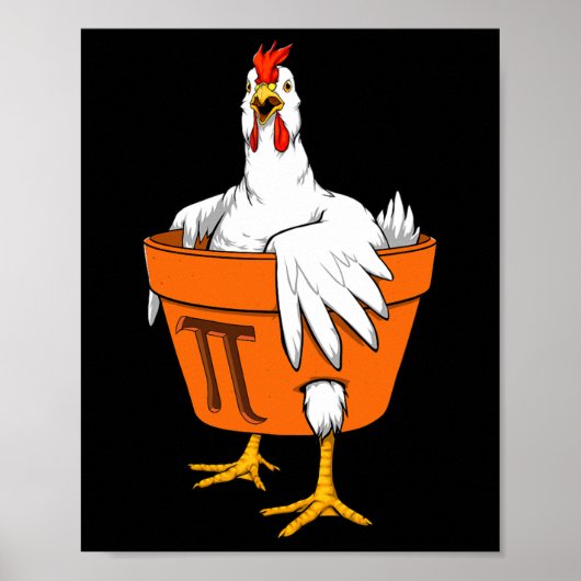 Chicken Pot Pi Day T Shirt Cadeau Mannen Vrouwen K Poster (Voorkant)