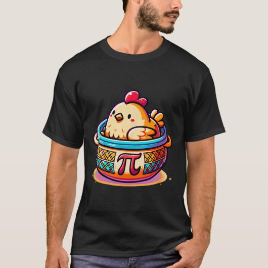 Chicken Pot Pi Funny Pi Day Wiskunde T-shirt (Voorkant)