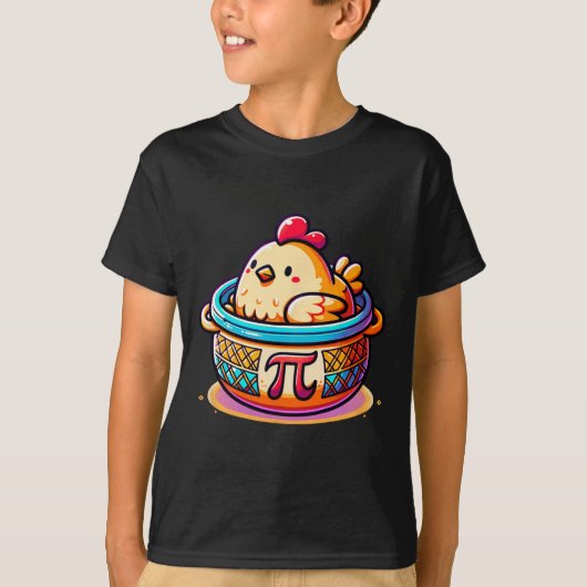 Chicken Pot Pi Funny Pi Day Wiskunde T-shirt (Voorkant)