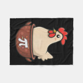 Chicken Pot Pi Funny Pie Day Cartoon Chicken Pot P Fleece Deken (Voorkant (Horizontaal))