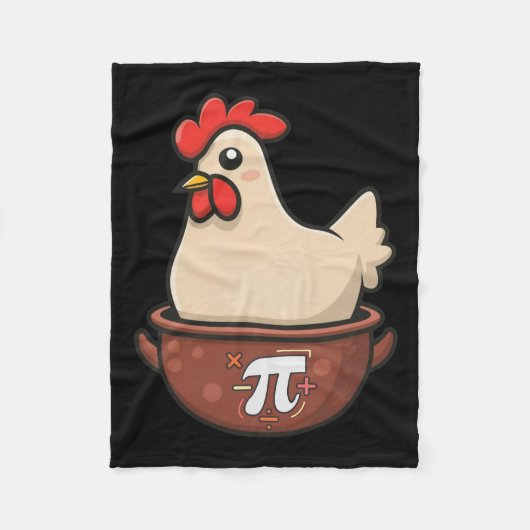 Chicken Pot Pi Funny Pie Day Cartoon Chicken Pot P Fleece Deken (Voorkant)