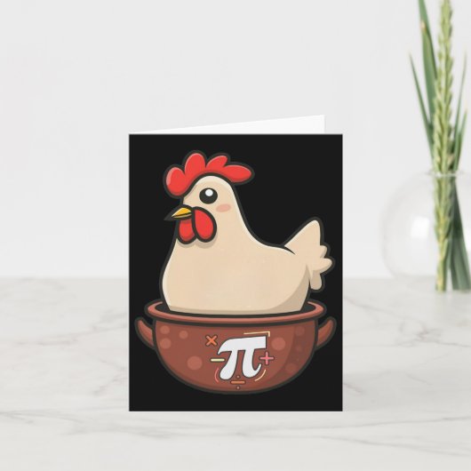 Chicken Pot Pi Funny Pie Day Cartoon Chicken Pot P Kaart (Voorkant)
