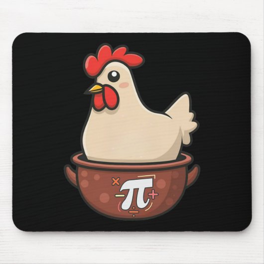 Chicken Pot Pi Funny Pie Day Cartoon Chicken Pot P Muismat (Voorkant)