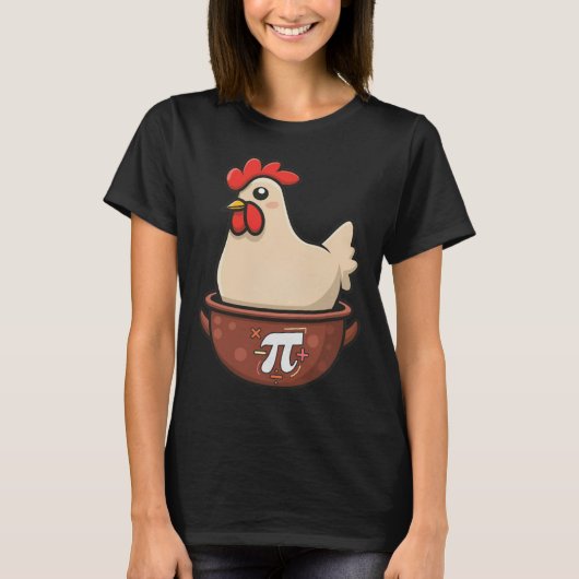 Chicken Pot Pi Funny Pie Day Cartoon Chicken Pot P T-shirt (Voorkant)