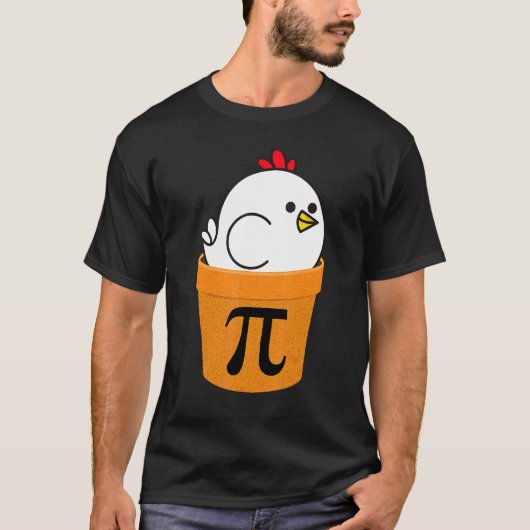 Chicken Pot Pi Funny Wiskunde Day T-shirt (Voorkant)