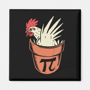Chicken Pot Pi Funny Wiskunde Teacher Pun Pi Day Magneet