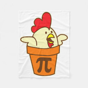 Chicken Pot Pi Geek Pie Wiskunde Pun Grappig Fleece Deken