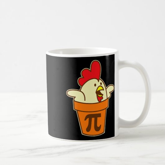 Chicken Pot Pi Geek Pie Wiskunde Pun Grappig Koffiemok (Rechts)