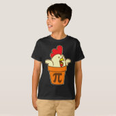 Chicken Pot Pi Geek Pie Wiskunde Pun Grappig T-shirt (Voorkant volledig)