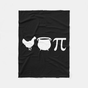 Chicken Pot Pi Pi Day Retro Wiskunde Liefhebber Fleece Deken