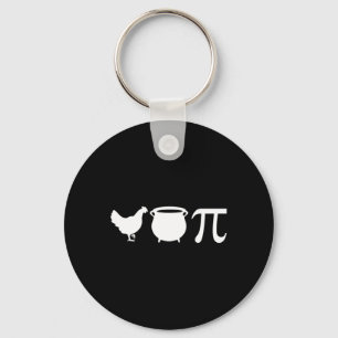 Chicken Pot Pi Pi Day Retro Wiskunde Liefhebber Sleutelhanger
