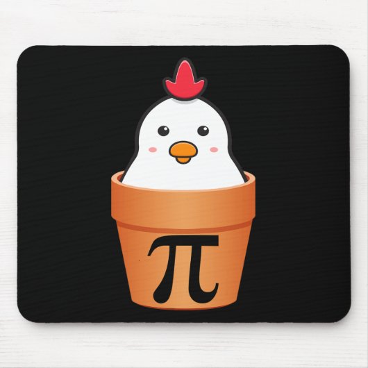 Chicken Pot Pi Pi Day  Retro Wiskunde Lover 2 Muismat (Voorkant)