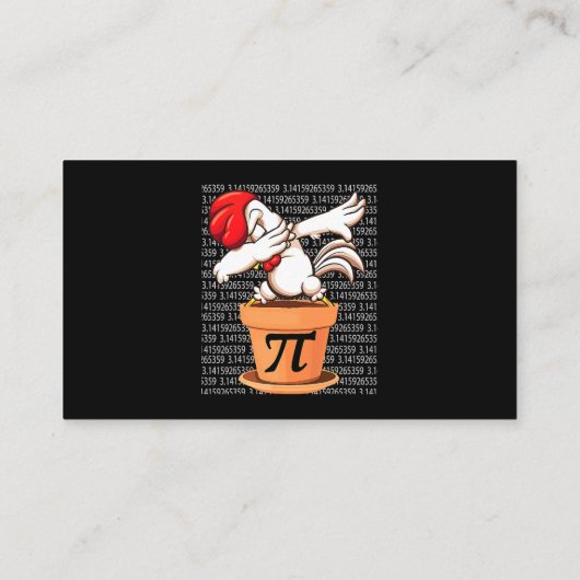 Chicken Pot Pi Shirt Pi Day 2023 Funny Wiskunde 3  Visitekaartje (Achterkant)