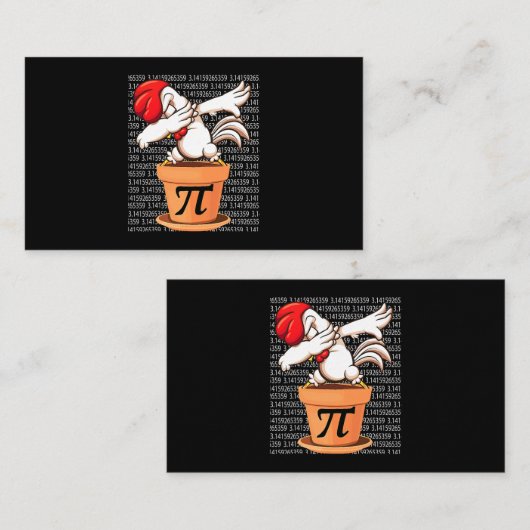 Chicken Pot Pi Shirt Pi Day 2023 Funny Wiskunde 3  Visitekaartje (Voorkant / Achterkant)