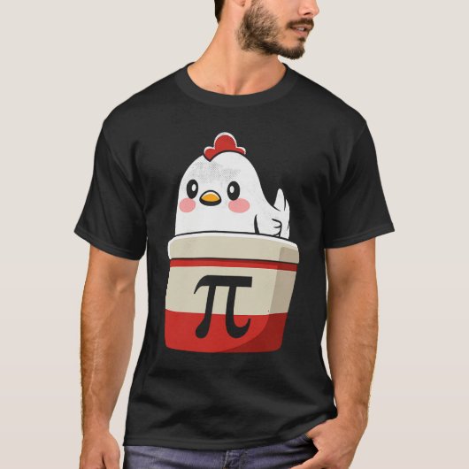 Chicken Pot Pi Symbol Math Boys Girls T-shirt (Voorkant)