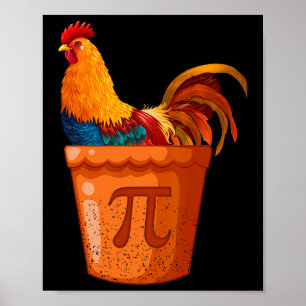 Chicken Pot Pi - Wiskunde Teacher - Wiskunde Humor Poster