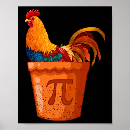 Chicken Pot Pi - Wiskunde Teacher - Wiskunde Humor Poster (Voorkant)