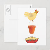 Chicken Pot Pie Briefkaart (Voorkant / Achterkant)