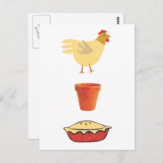 Chicken Pot Pie Briefkaart (Voorkant / Achterkant)