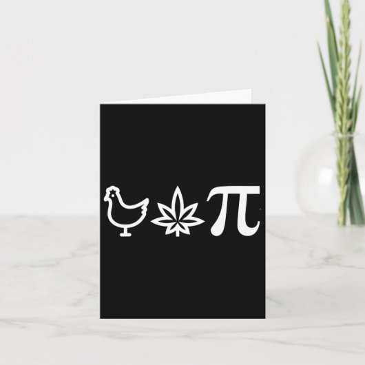 Chicken Pot Pie Day Weed Pun Wiskunde Numbers maar Kaart (Voorkant)
