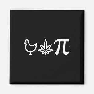 Chicken Pot Pie Day Weed Pun Wiskunde Numbers maar Magneet