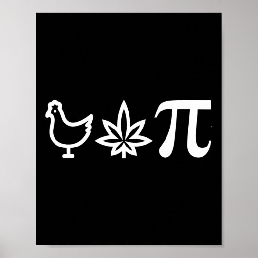 Chicken Pot Pie Day Weed Pun Wiskunde Numbers maar Poster (Voorkant)