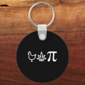 Chicken Pot Pie Day Weed Pun Wiskunde Numbers maar Sleutelhanger (Voorkant)