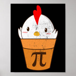 Chicken Pot Pie Funny Pi Dag 3.14 maart 14 Vinta Poster