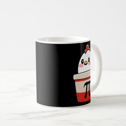 Chicken Pot Pie Funny Wiskunde Lover Pun Pi Day St Koffiemok (Voorkant rechts)