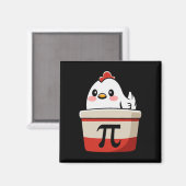 Chicken Pot Pie Funny Wiskunde Lover Pun Pi Day St Magneet (Voorkant / Achterkant)