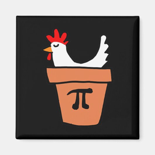 Chicken Pot Pie Funny Wiskunde Lover Pun Pi Day St Magneet (Voorkant)