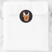 Chicken Pot Pie Funny Wiskunde Lover Pun Pi Day St Ronde Sticker (Tas)