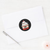 Chicken Pot Pie Funny Wiskunde Lover Pun Pi Day St Ronde Sticker (Envelop)