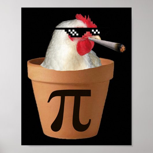 Chicken Pot Pie Funny Wiskunde Pi Dag Poster (Voorkant)