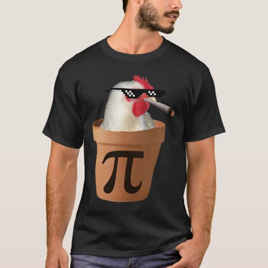 Chicken Pot Pie Funny Wiskunde Pi Dag T-shirt (Voorkant)