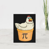 Chicken Pot Pie Funny Wiskunde Pun Chicken Pot Pi Kaart (Voorkant)