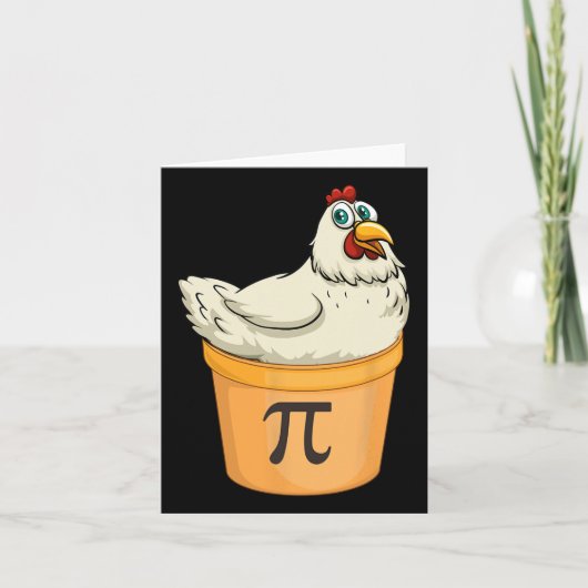 Chicken Pot Pie Funny Wiskunde Pun Chicken Pot Pi Kaart (Voorkant)