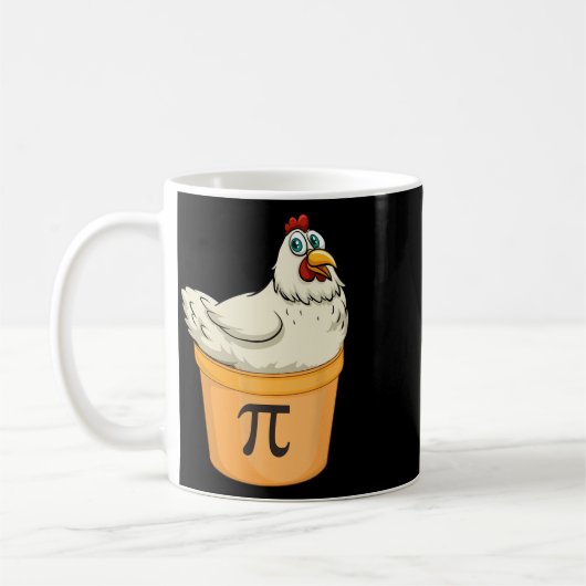 Chicken Pot Pie Funny Wiskunde Pun Chicken Pot Pi Koffiemok (Links)