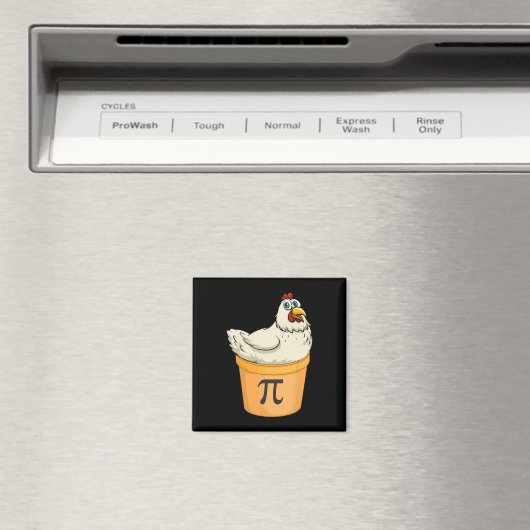 Chicken Pot Pie Funny Wiskunde Pun Chicken Pot Pi Magneet (Insitu (Vaatwasser))