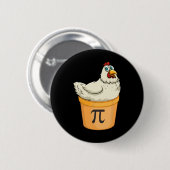 Chicken Pot Pie Funny Wiskunde Pun Chicken Pot Pi Ronde Button 5,7 Cm (Voorkant /achterkant)