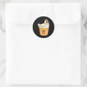 Chicken Pot Pie Funny Wiskunde Pun Chicken Pot Pi Ronde Sticker (Tas)