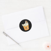 Chicken Pot Pie Funny Wiskunde Pun Chicken Pot Pi Ronde Sticker (Envelop)